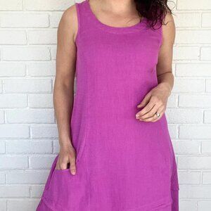 Cut Loose Tunic or Dress linen pink